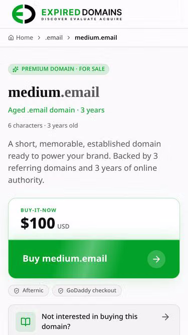 Screenshot of medium.email