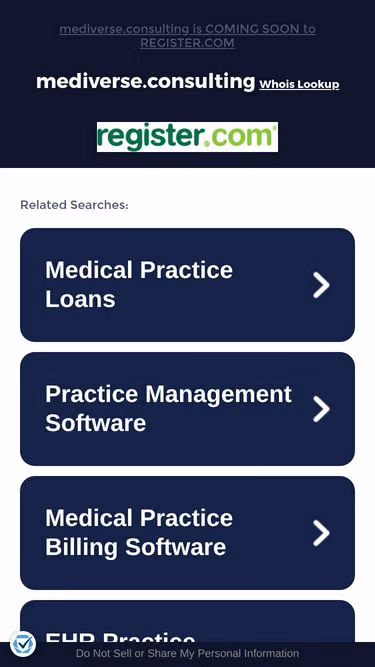 Screenshot of mediverse.consulting