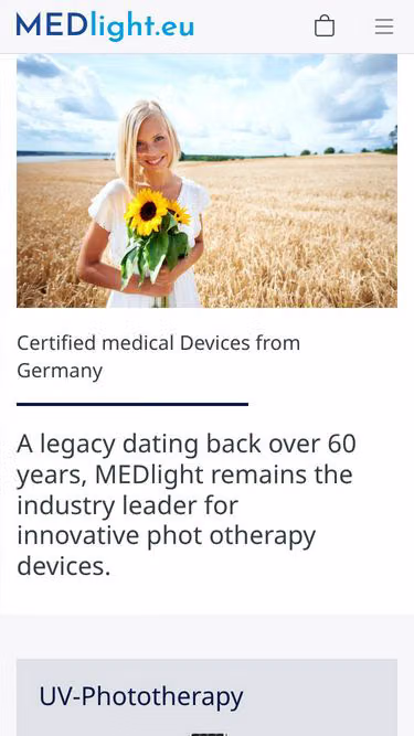 Screenshot of medlight.eu