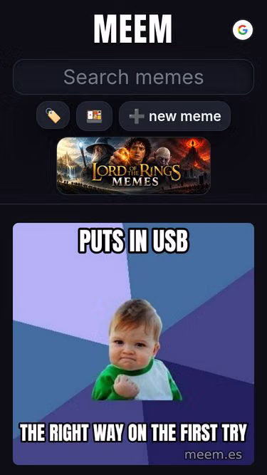Screenshot of meem.es