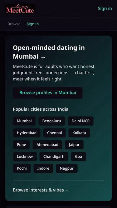 Screenshot of meetcute.online