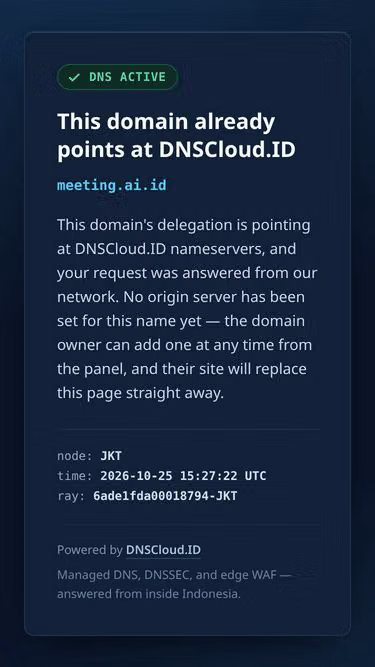 Screenshot of meeting.ai.id