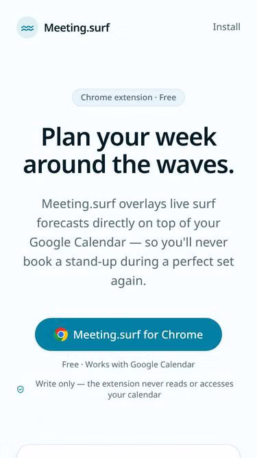 Screenshot of meeting.surf
