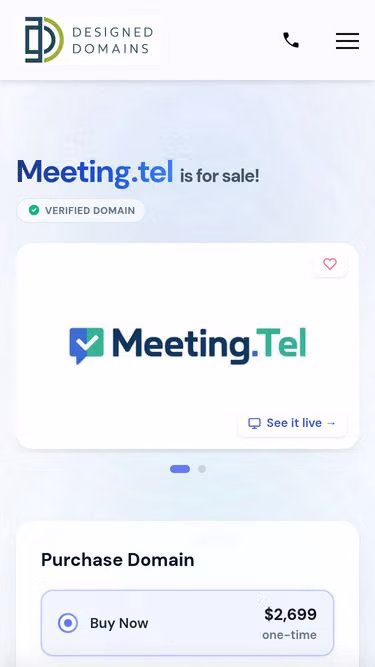 Screenshot of meeting.tel