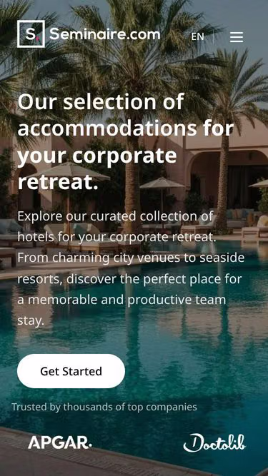 Screenshot of meeting.travel