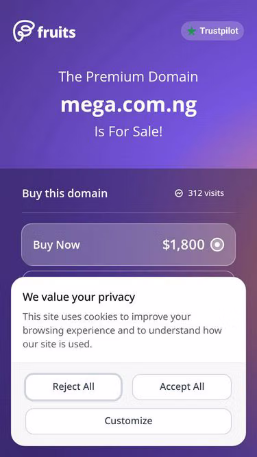 Screenshot of mega.com.ng