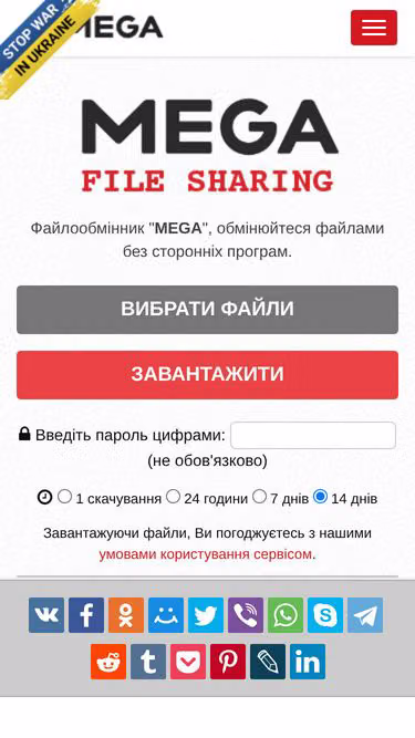 Screenshot of mega.dp.ua