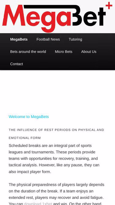Screenshot of megabet.ng