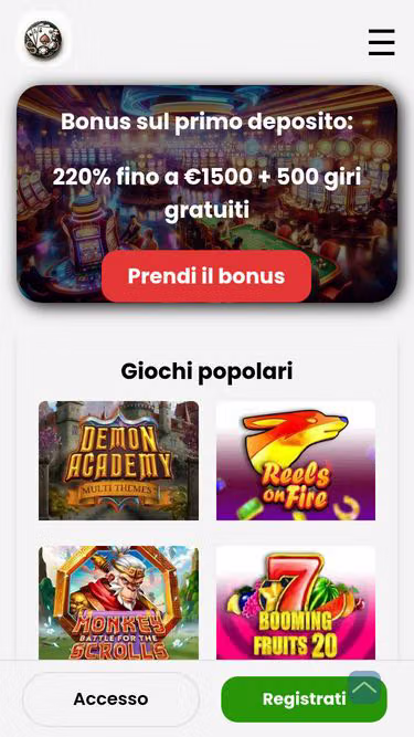 Screenshot of megacasino.it
