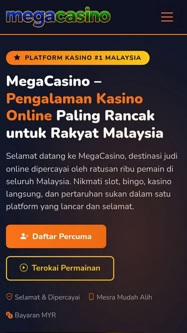 Screenshot of megacasino.ml