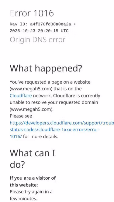 Screenshot of megah5.com