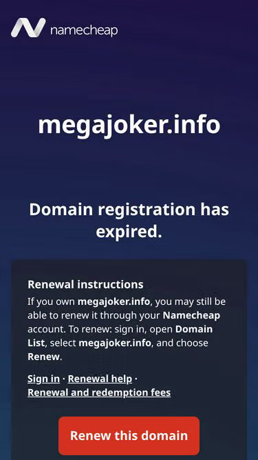 Screenshot of megajoker.info
