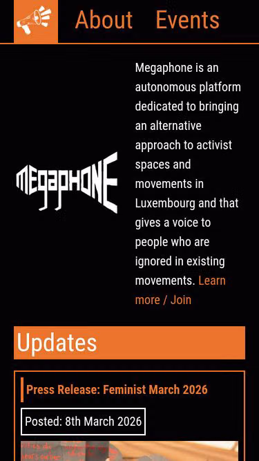 Screenshot of megaphone.lu