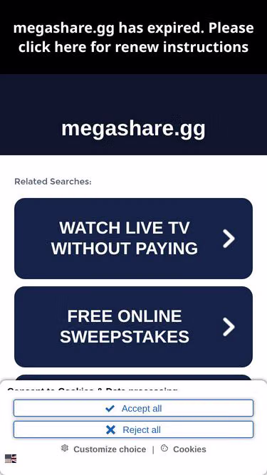 Screenshot of megashare.gg
