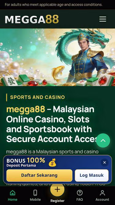 Screenshot of megga88.gold