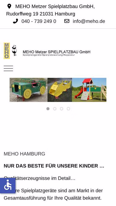 Screenshot of meho.de
