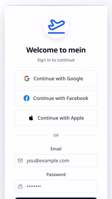 Screenshot of mein.app