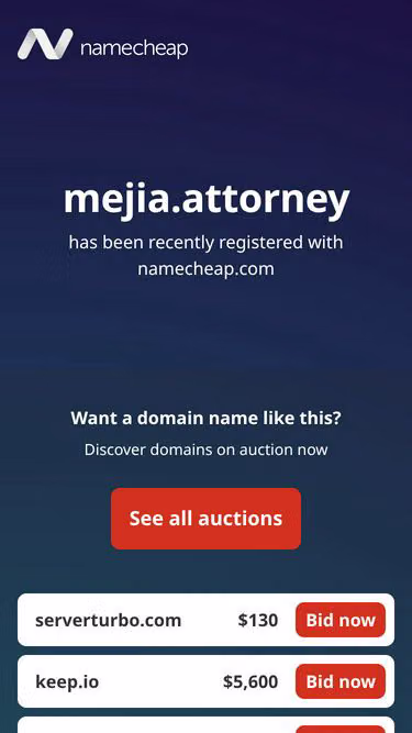 Screenshot of mejia.attorney