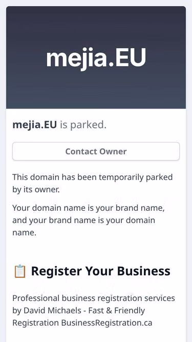 Screenshot of mejia.eu