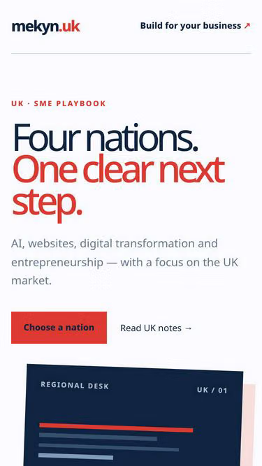 Screenshot of mekyn.co.uk