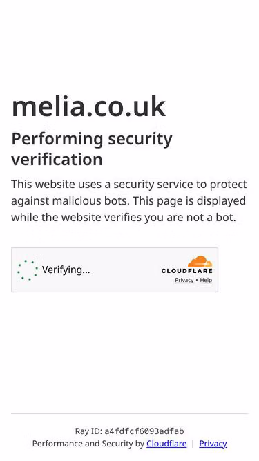 Screenshot of melia.co.uk