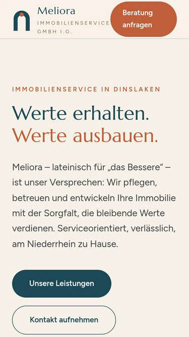 Screenshot of meliora.immo