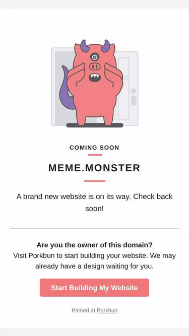 Screenshot of meme.monster