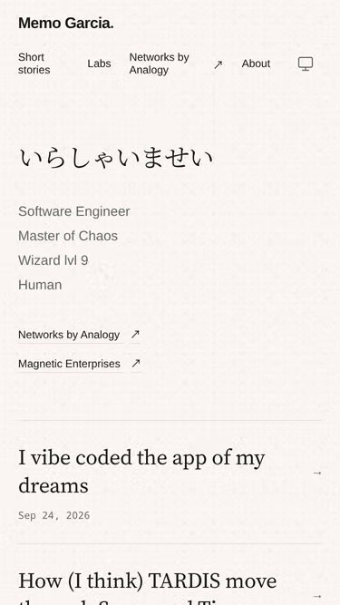 Screenshot of memo.mx