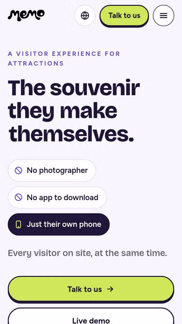 Screenshot of memo.partners