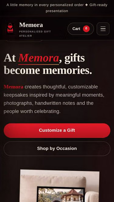 Screenshot of memora.lk