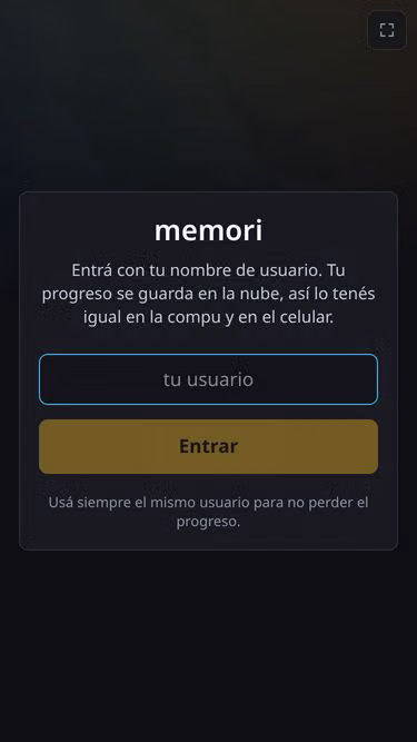 Screenshot of memori.ar