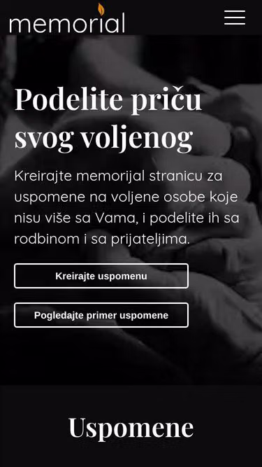 Screenshot of memorial.co.rs