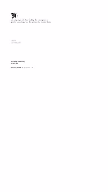 Screenshot of menon.vc