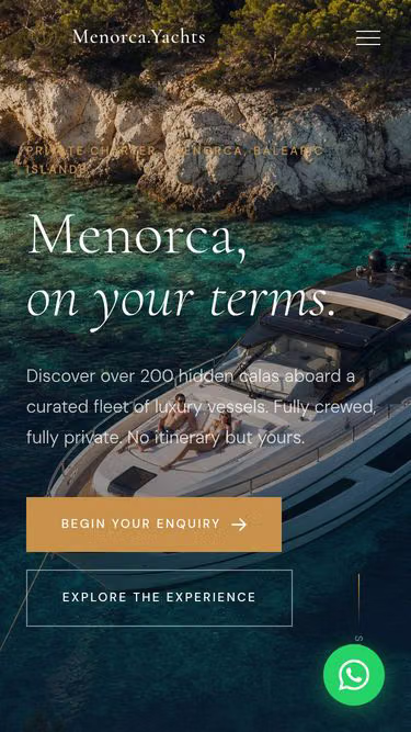 Screenshot of menorca.yachts