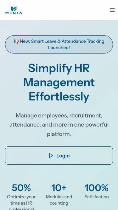 Screenshot of menta.biz