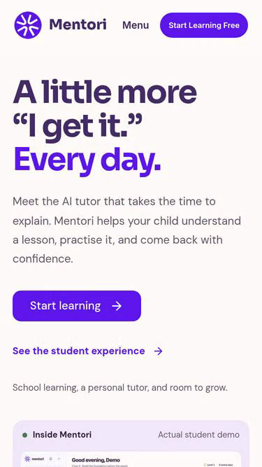 Screenshot of mentori.me