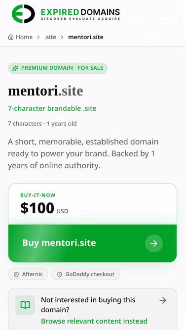 Screenshot of mentori.site