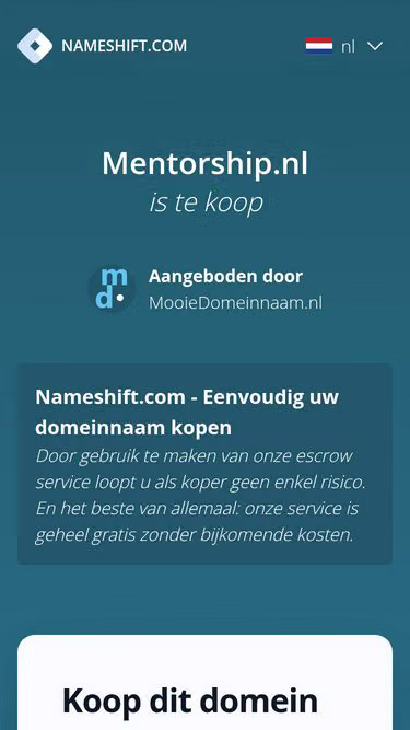 Screenshot of mentorship.nl