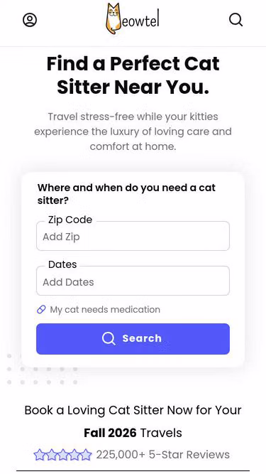 Screenshot of meow.tel