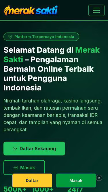 Screenshot of meraksakti.app