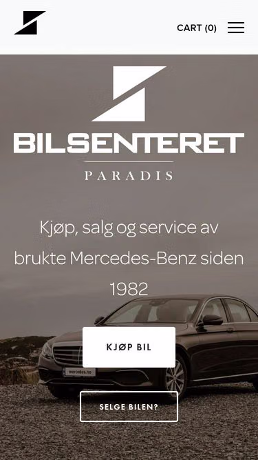 Screenshot of mercedes.no
