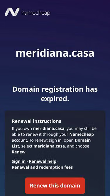 Screenshot of meridiana.casa