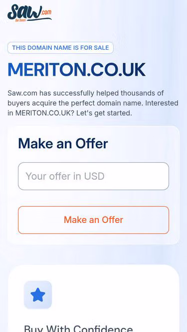 Screenshot of meriton.co.uk
