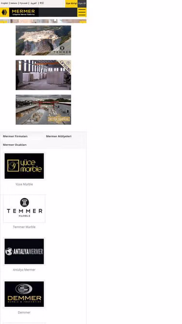 Screenshot of mermer.com.tr