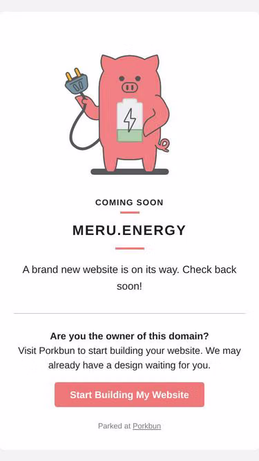 Screenshot of meru.energy