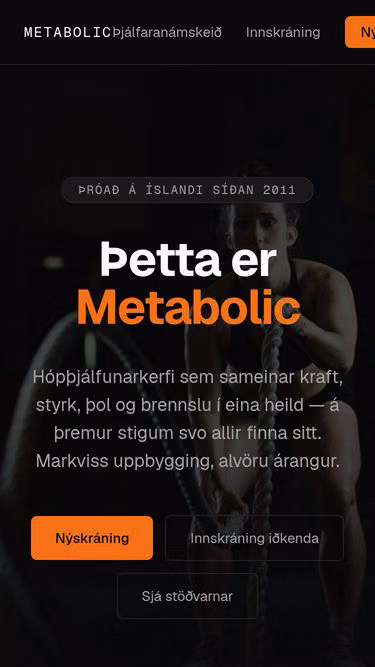 Screenshot of metabolic.is