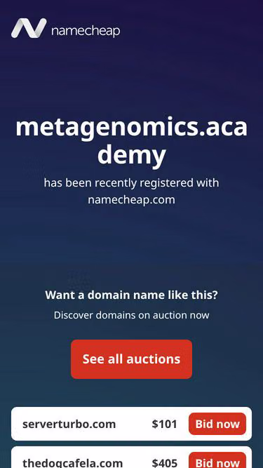 Screenshot of metagenomics.academy