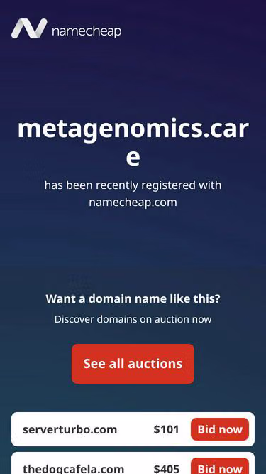 Screenshot of metagenomics.care