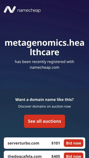 Screenshot of metagenomics.healthcare