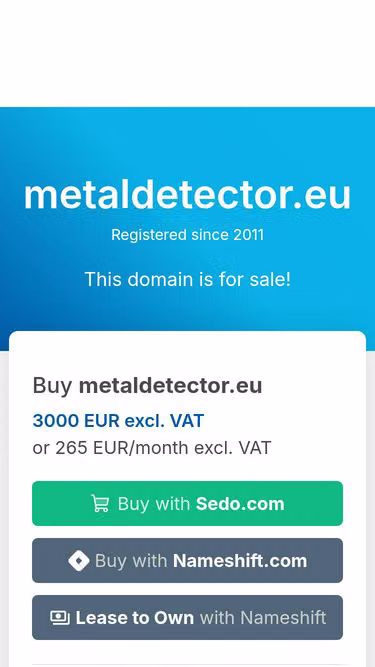 Screenshot of metaldetector.eu